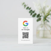 Moderne Scan-to-Review-Google-QR-Code-Geschäftsbes Visitenkarte (Stehend Vorderseite)
