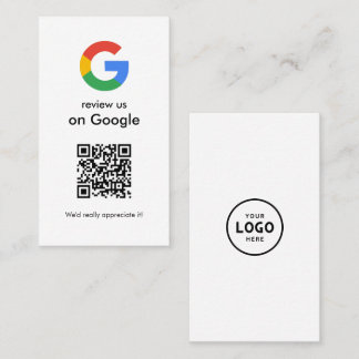 Moderne Scan-to-Review-Google-QR-Code-Geschäftsbes Visitenkarte