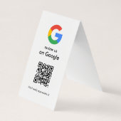 Moderne Scan-to-Review-Google-QR-Code-Geschäftsbes Visitenkarten (Rückseite)