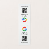 Moderne Scan-to-Review-Google-QR-Code-Geschäftsbes Visitenkarten (Außenseite Aufgefaltet)