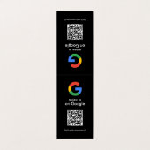 Moderne Scan-to-Review-Google-QR-Code-Geschäftsbes Visitenkarten (Außenseite Aufgefaltet)
