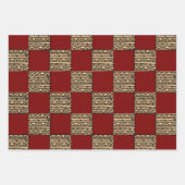 Moderne Schachbrett-Geometrie  Geschenkpapier Set (Vorderseite 3)