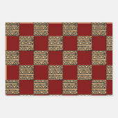 Moderne Schachbrett-Geometrie Geschenkpapier Set (Vorderseite)