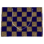 Moderne Schachbrett-Geometrie Große Geschenktüte (Vorderseite)