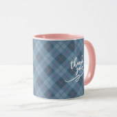 Moderne Schachbrettmuster-Dankeschön-Geschenk Tasse (VorderseiteRechts)