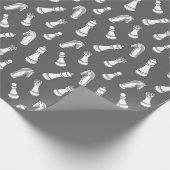 Moderne Schachfiguren Muster Geschenkpapier (Ecke)