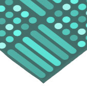 Moderne Schaltkreise des Mitteljahrhunderts Aquama Kurzer Tischläufer (Ecke)