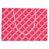 Moderne scharfe rosa geometrische Formen Große Geschenktüte (Rückseite)