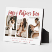 Moderne Scharlachkalligraphie 3 Foto Muttertag Fotoplatte (Seite)