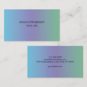 Moderne Schatten der blauen lila grünen Visitenkarte (Vorne/Hinten)