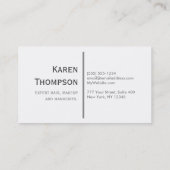 Moderne Schatten des Graus Visitenkarte (Rückseite)