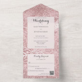 Moderne Schattierungen des QR-Codes für Rosa und M All In One Einladung (Innen Boden)