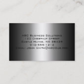 Moderne Schattierungen grauer Beruflicher Visitenk Visitenkarte (Rückseite)