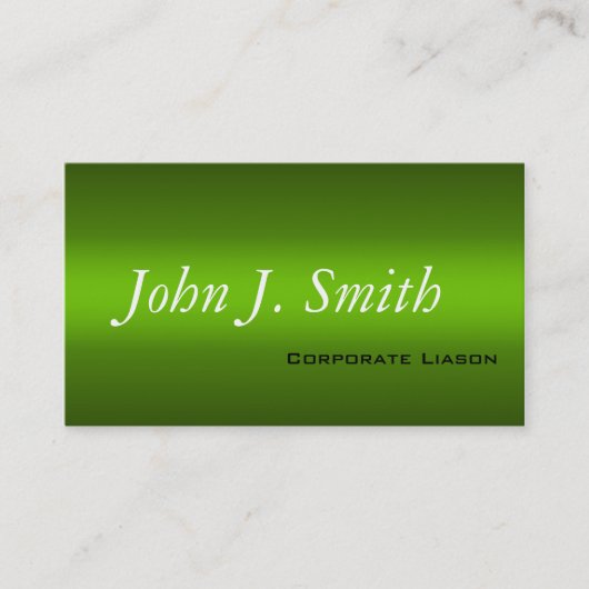 Moderne Schattierungen grüner Beruflicher Visitenk Visitenkarte (Vorderseite)