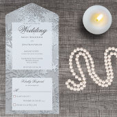 Moderne Schattierungen von Eisblauer Schneeflocke All In One Einladung