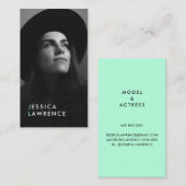Moderne Schauspieler modellieren Headshot Foto Fot Visitenkarte (Vorne/Hinten)