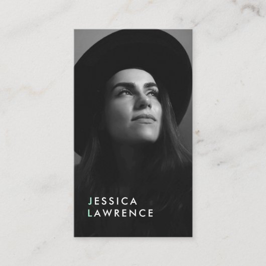 Moderne Schauspieler modellieren Headshot Foto Fot Visitenkarte (Vorderseite)