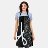 Moderne Schere Haar Stylist Black Schürze (Getragen)