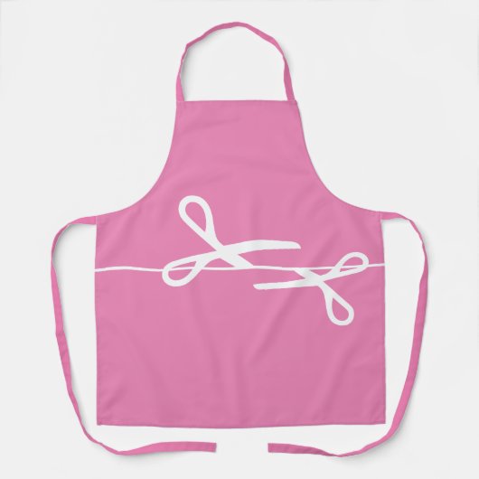 Moderne Schere Haar Stylist Bubblegum Pink Schürze (Vorderseite)