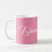 Moderne Schere Haar Stylist Grapefruit Pink Kaffeetasse (Links)