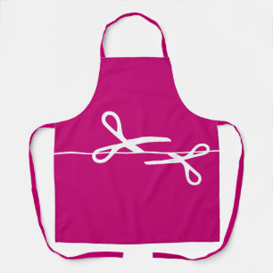 Moderne Schere Haar Stylist Himbeere Rosa Schürze