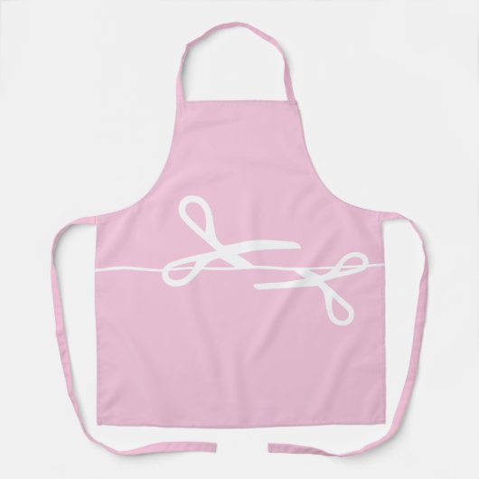 Moderne Schere Haarstylistin Seashell Pink Schürze (Vorderseite)