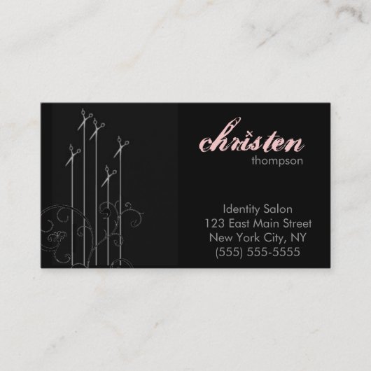 moderne Schere Visitenkarte (Vorderseite)