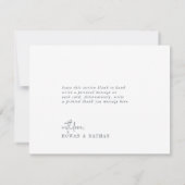 Moderne schick dunkle Navy Blue Flat Wedding Dankeskarte (Rückseite)