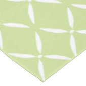 Moderne, schick-grüne und weiße Blume Tischdecke (Schrägansicht)