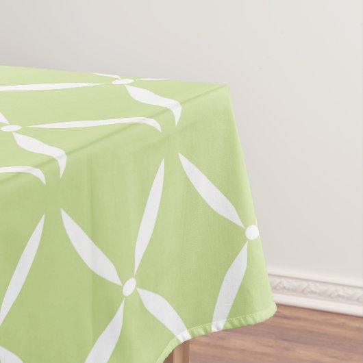 Moderne, schick-grüne und weiße Blume Tischdecke (Beispiel)