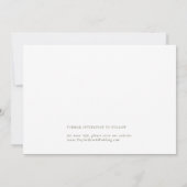 Moderne schick-grüne und weiße Hochzeit Save The Date (Rückseite)