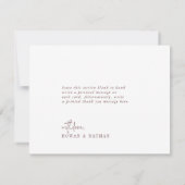 Moderne schick Herbst Burgund Flat Wedding Dankeskarte (Rückseite)