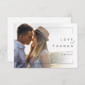 Moderne schick minimalistische Foto Hochzeit danke (Vorne/Hinten)