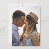 Moderne schick-minimalistische Foto-Hochzeit speic Save The Date (Rückseite)