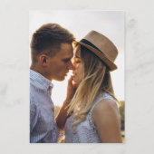 Moderne, schick-minimalistische Foto Hochzeitsdeta Begleitkarte (Rückseite)