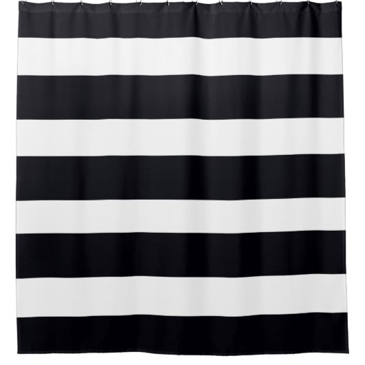Moderne, schick schwarz und weiß gestreift duschvorhang (Vorderseite)