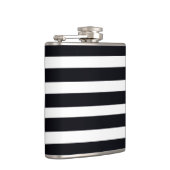 Moderne, schick schwarz und weiß gestreift flachmann (Rechts)