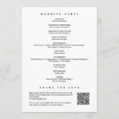 Moderne schick Smarald Green Monogram QR Code Hoch Programm (Rückseite)