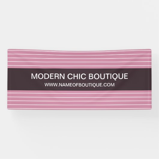 Moderne, schick und rosa Streifen Mode Boutique Banner (Horizontal)
