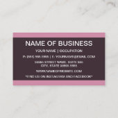 Moderne, schick und rosa Streifen Mode Boutique Visitenkarte (Rückseite)