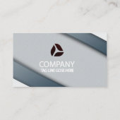 Moderne, schick, weiß und grau visitenkarte (Rückseite)