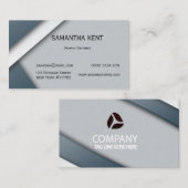 Moderne, schick, weiß und grau visitenkarte (Vorne/Hinten)