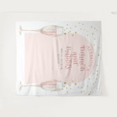 Moderne schicke Arch Champagne Brautparty Hintergr Wandteppich (Vorderseite (Horizontal))