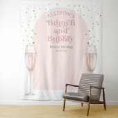 Moderne schicke Arch Champagne Brautparty Hintergr Wandteppich (Beispiel)