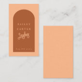 Moderne schicke Arch Lashes Business Card Visitenkarte (Vorne/Hinten)