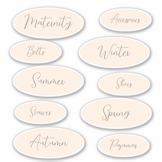 Moderne schicke Bekleidungsmarken Aufkleber (Vorderseite)