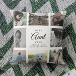 Moderne schicke Beste Tante je Familie Foto Collag Kissen<br><div class="desc">Für die beste Tante in Ihrem Leben: Eine moderne,  trendige Instragram Familienkollektion wirft Kissen mit moderner Schrift Typografie und Ihrem persönlichen Namen und Ihrer Botschaft.</div>