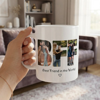 Moderne Schicke BFF-Foto-Collage-Beste-Freundinnen Kaffeetasse