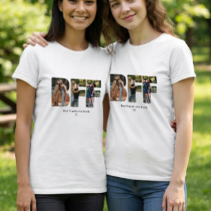 Moderne Schicke BFF-Foto-Collage-Beste-Freundinnen T-Shirt