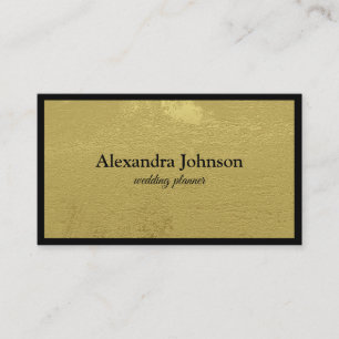 Moderne schicke Black and Gold Foil Luxus Business Visitenkarte